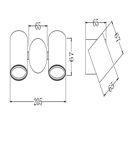 Алюминиевый поворотный настенный наружный прожектор Maytoni Уолл-Стрит ARCH-00065051 - Вид №6