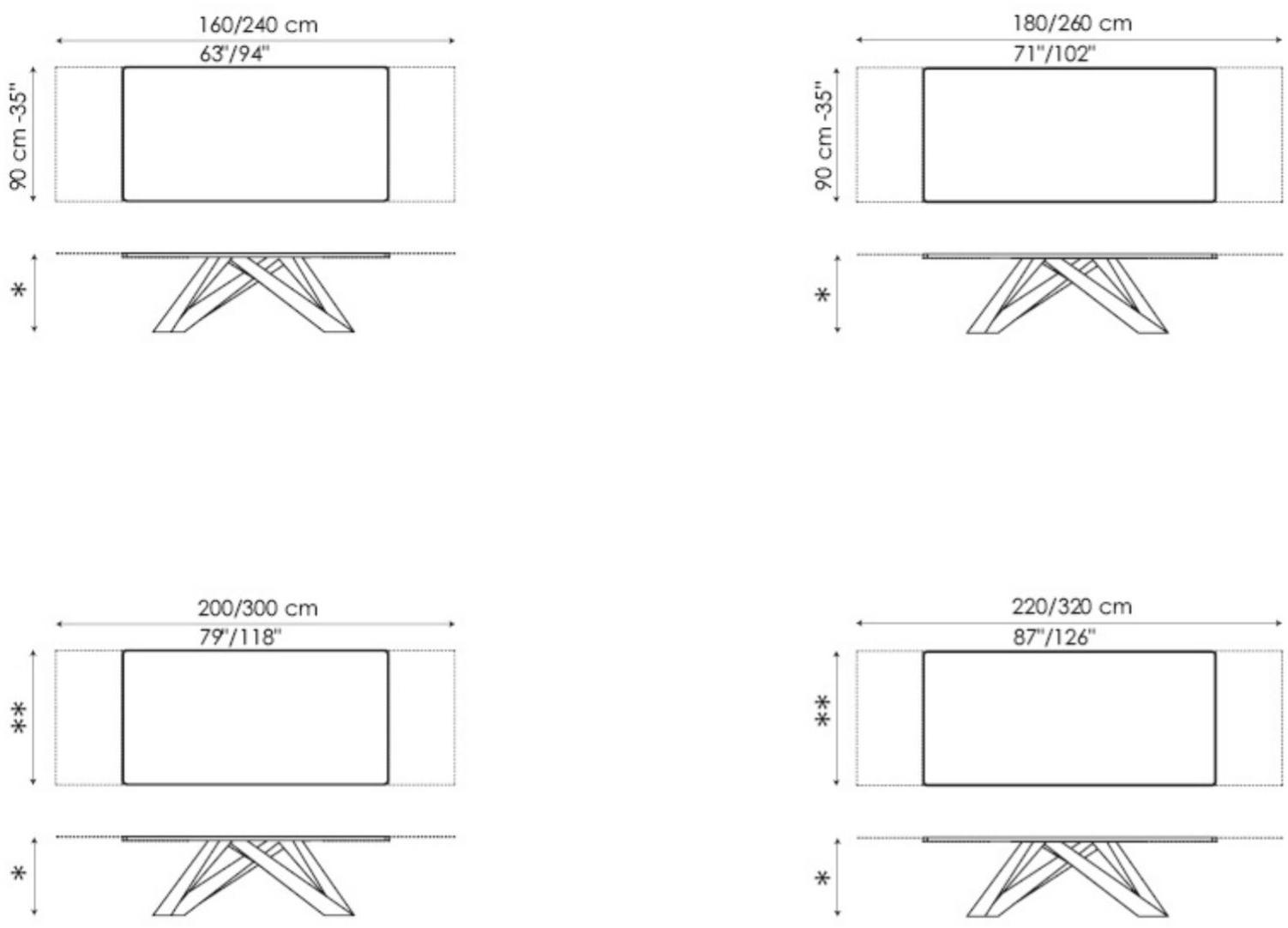 Bonaldo Стол со стальным основанием и деревянной или стеклянной столешницей sun-id-1367890 - Вид №18