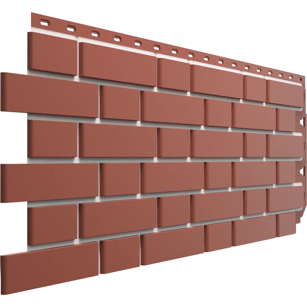 Фасадная панель Dacha Кирпич гладкий тёмно-красный 0.46 м² Флемиш STLM-2096928 - Вид №1