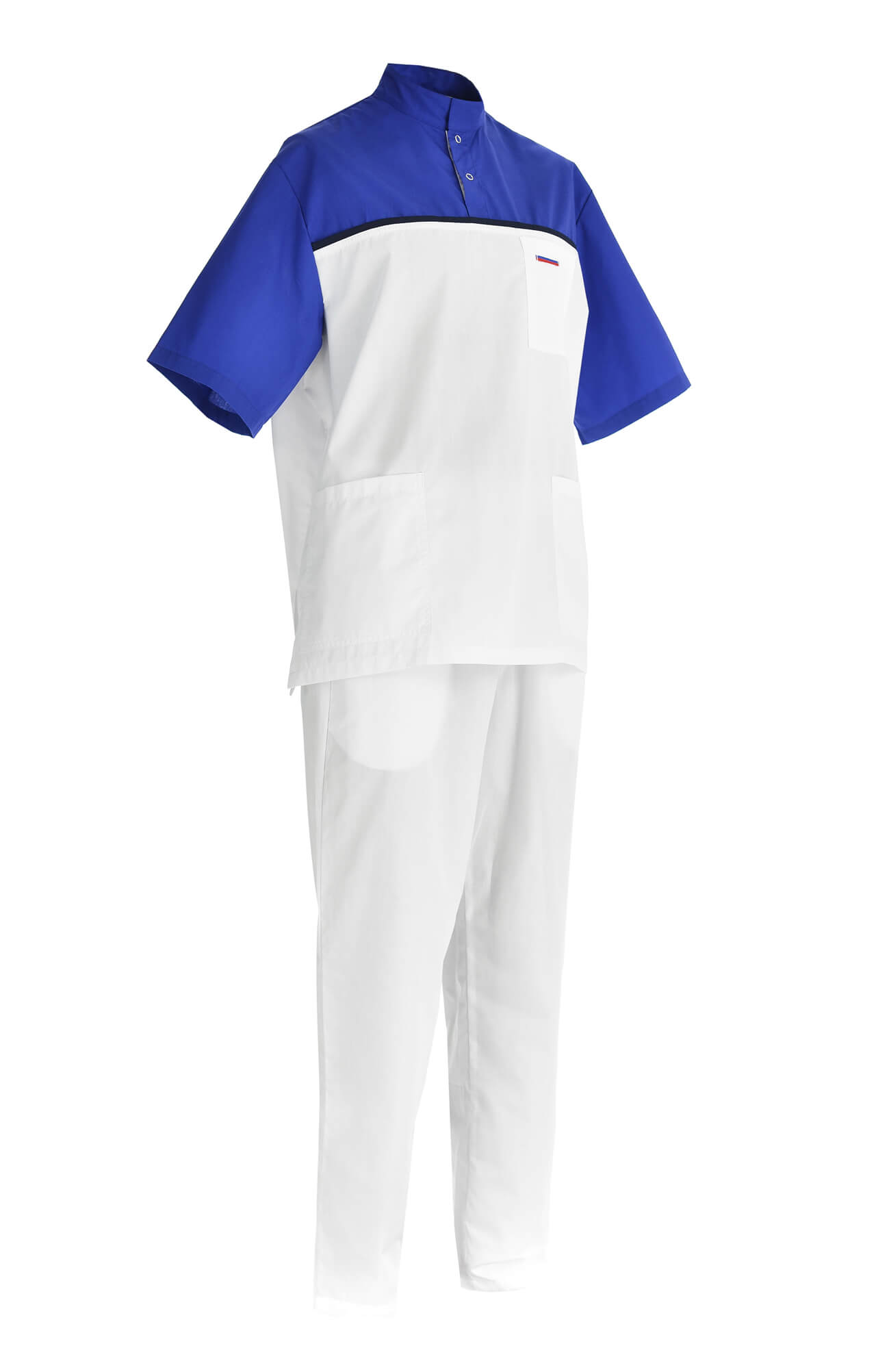 61950 Костюм "Лидер" белый василек  Медицинская одежда  размер 60-62/170-176 Спецодежда  - Вид №1