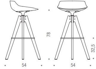 MDF Italia Табурет высокий поворотный на жердочке Flow sun-id-1352824 - Вид №8