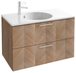 EB2523-R5-P14 Тумба под столешницу 90 см, 2 ящика, хромированная ручка JACOB DELAFON ODÉON RIVE GAUCHE