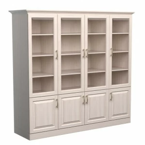 Шкаф книжный деревянный четырехстворчатый белый "Эдем" DREAMLINE ЭДЕМ 176329 Белый