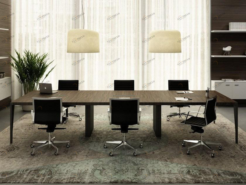 Quadrifoglio Прямоугольный стол для совещаний с системой управления кабелями X9 sun-id-1417697