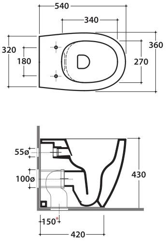 Md001/002/003/004 bi Приставной унитаз напольный Белый Ceramica Globo 4ALL Италия - Вид №11