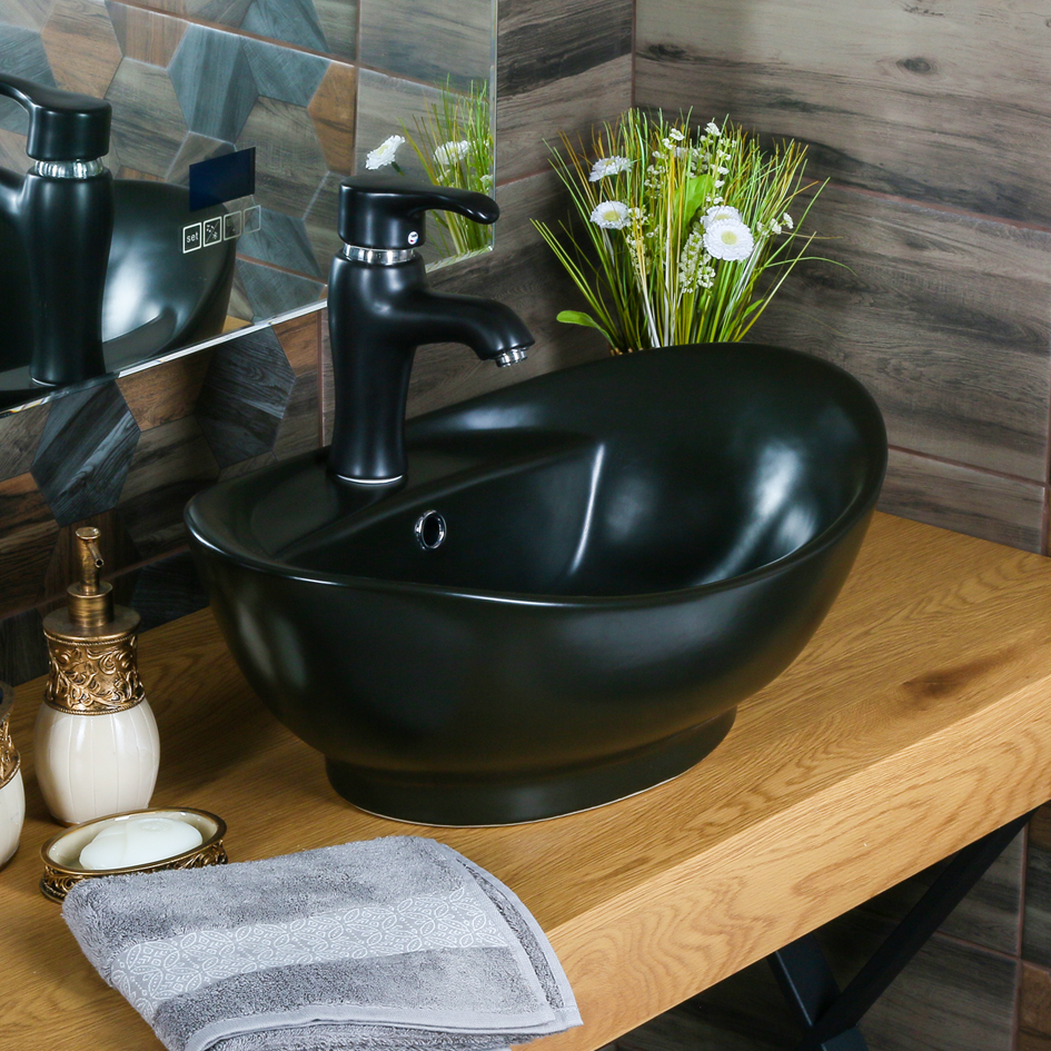 Накладная раковина melana mln-7167mb черная 7167MB-805