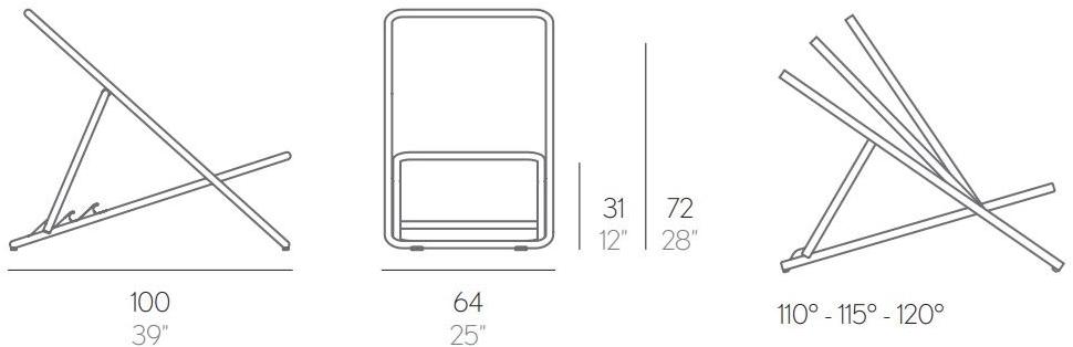 Diabla Складной шезлонг Trip sun-id-1450727 - Вид №5