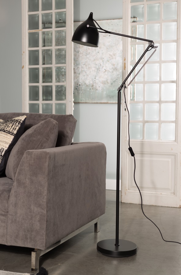 Лампа напольная Reader, матовая черная Zuiver 5000951 - Вид №1