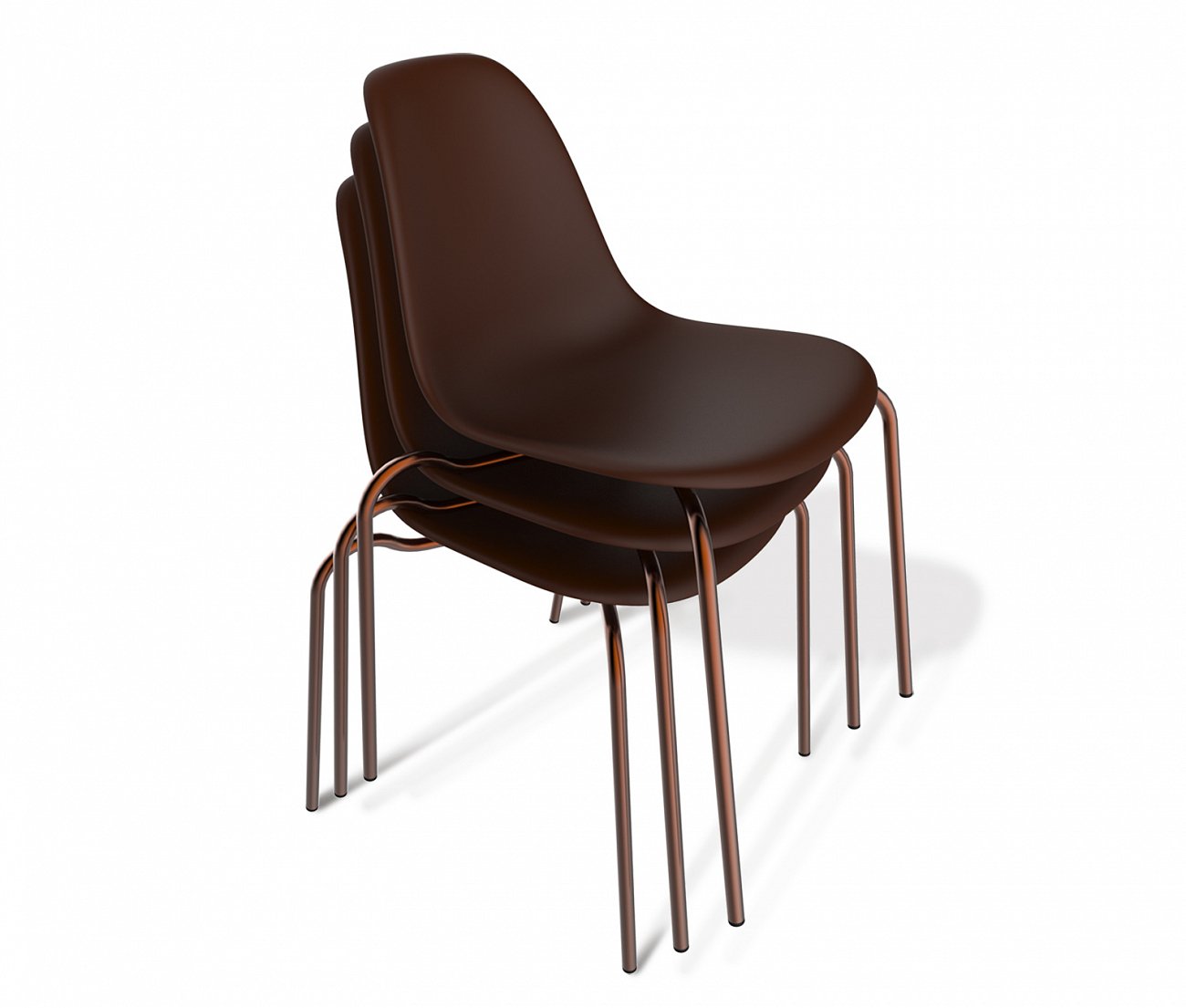 Стул DSR Коричневый S30 (eames style) SHEFFILTON EAMES STYLE 015568 Коричневый  - Вид №3