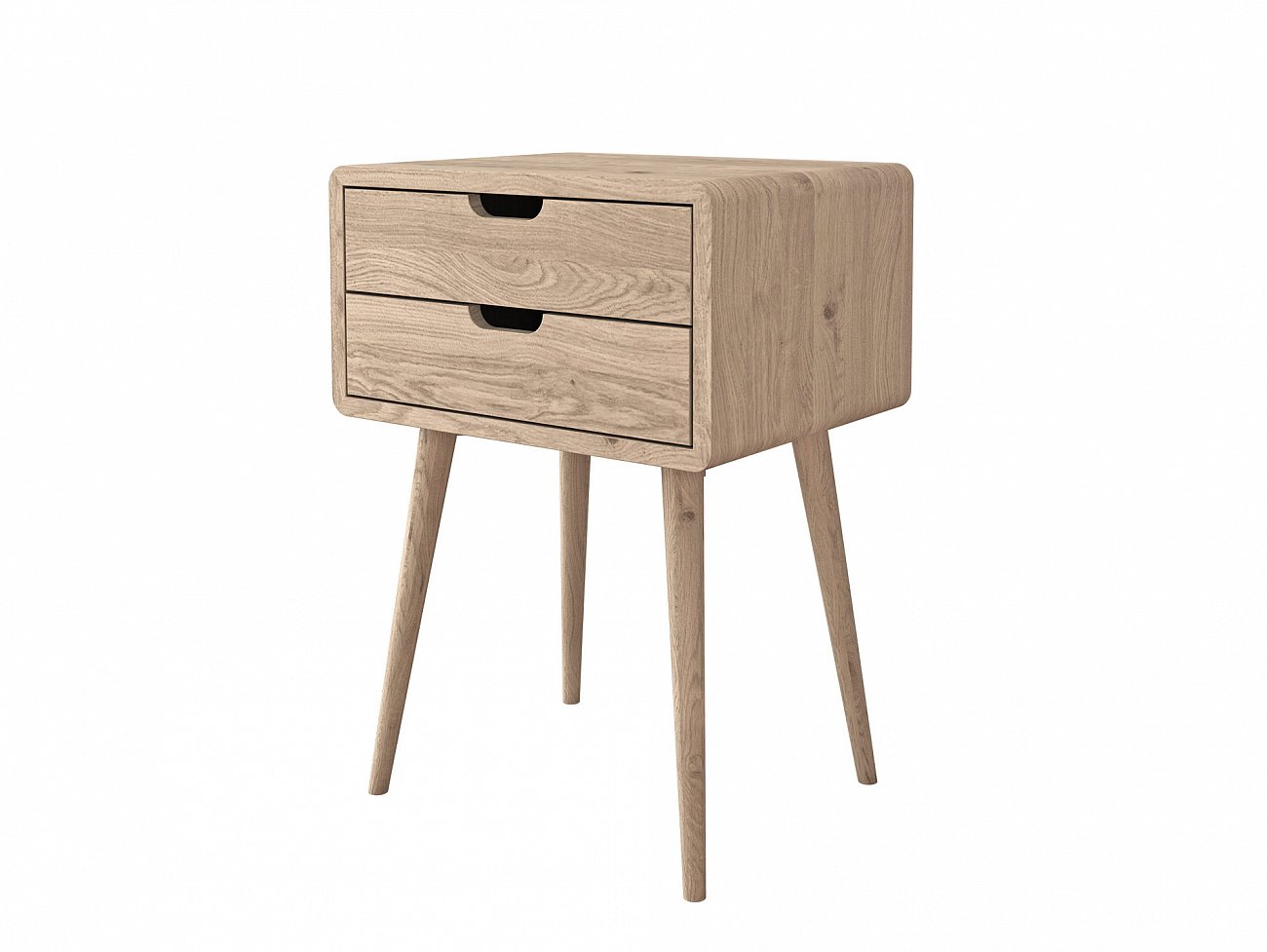 Тумбочка деревянная с 2 ящиками Jackson FURNITERA JACKSON 120314 Бежевый;дуб сонома  - Вид №1