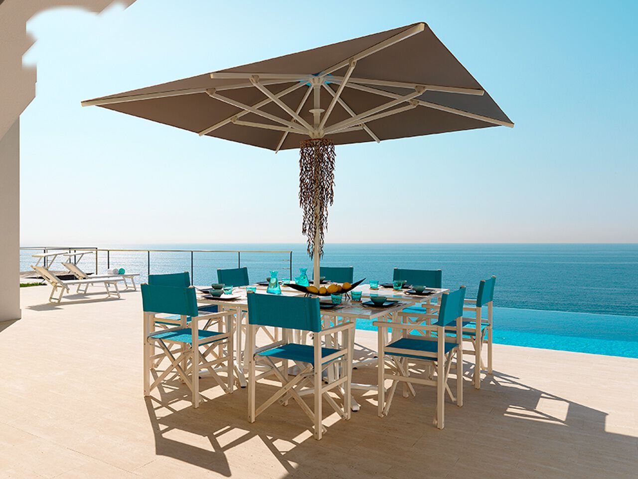 Алюминиевый зонтик и акриловая ткань Crema Outdoor ELIO ARCH-00109341 - Вид №1