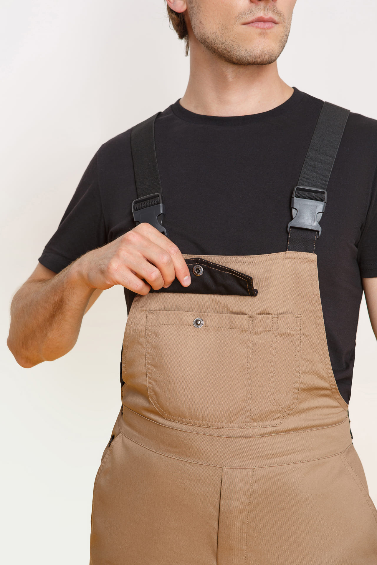 64638 Костюм  NEW 2 бежевый с черным STATUS  Летняя спецодежда  размер 64-66/182-188  - Вид №12