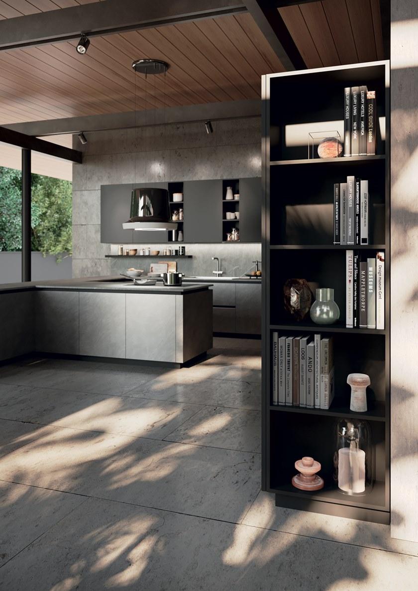 Febal Casa Лакированная кухня с полуостровом sun-id-1394985 - Вид №3