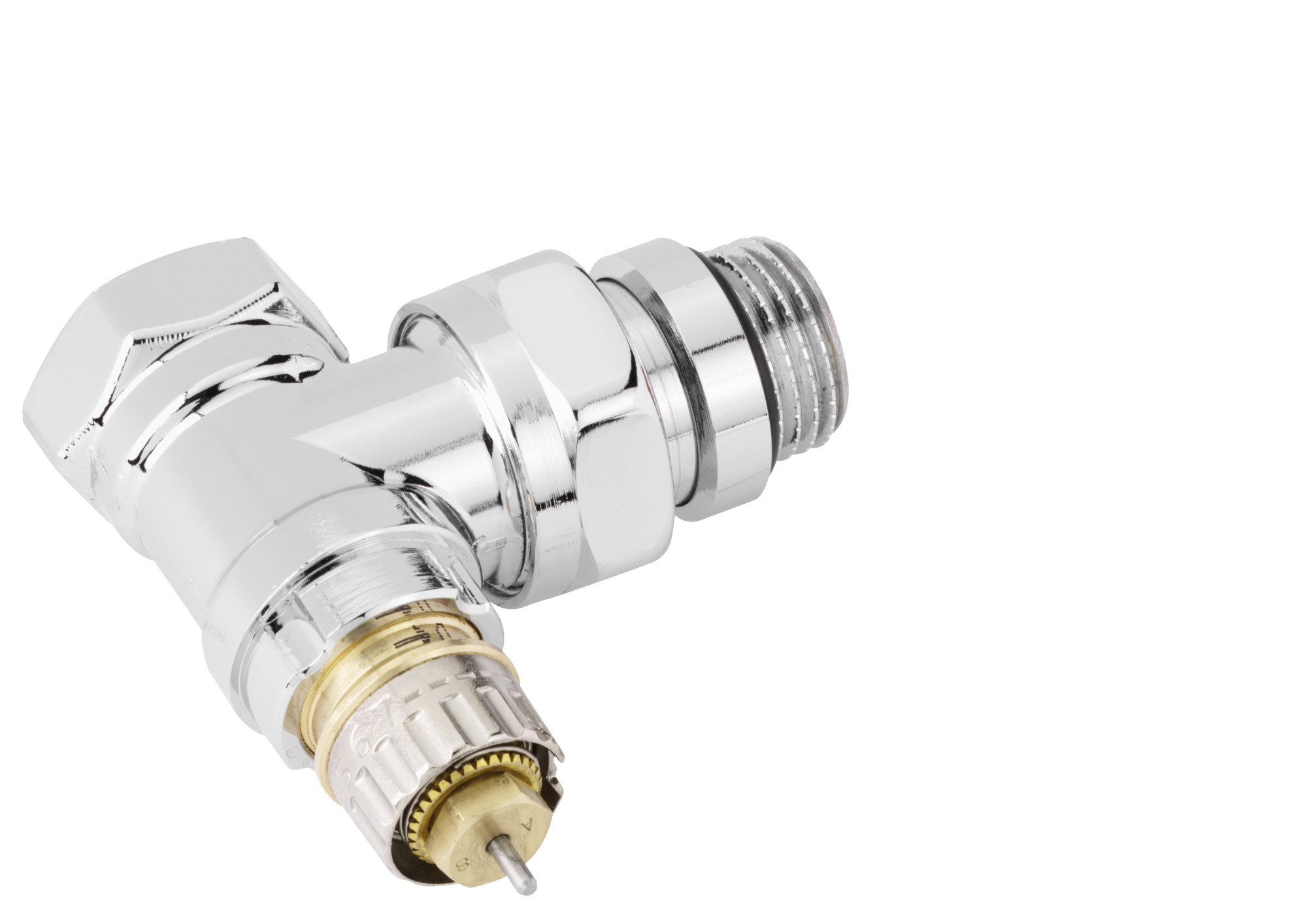 Danfoss Клапан RTR-N/RA-N для двухтрубной системы отопления RTR-N 15 Кл. т-рег. Угл. трехос, лев. 013G7022  - Вид №11