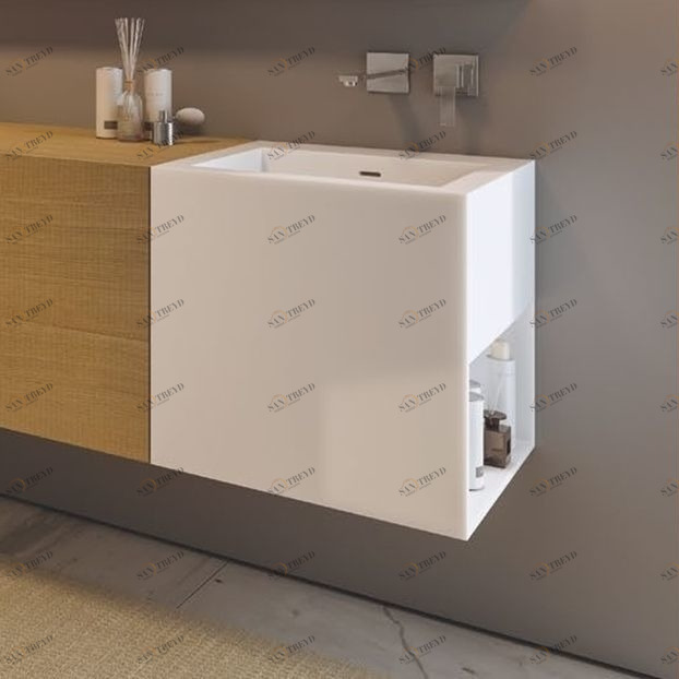 LCBS030150 Подвесная раковина настенная овальная MOMA Design  белая 