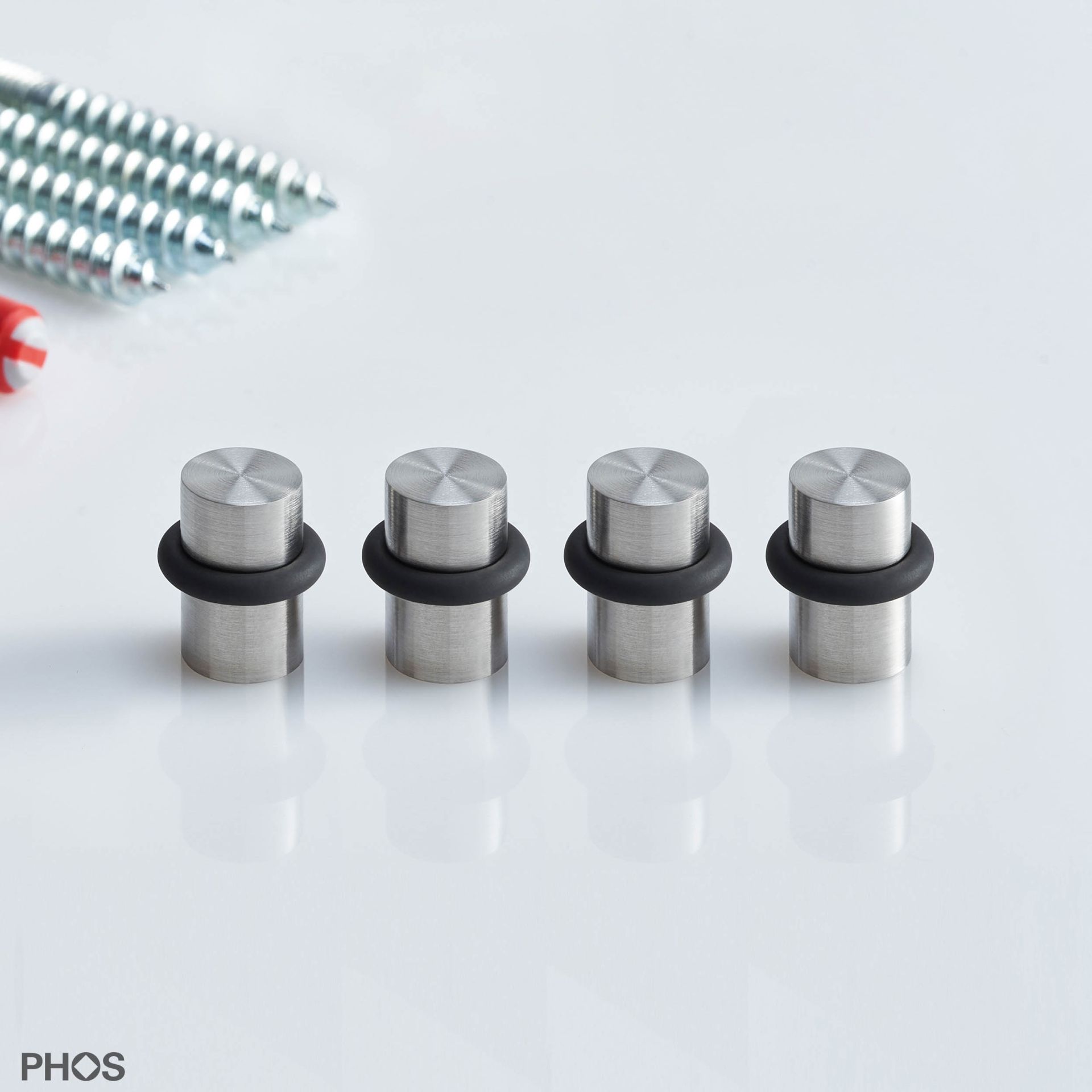 GTA10-15Set4 Набор из 4 опор для полок, ø10 x 15 мм, привинченных подвесным болтом M6. PHOS 