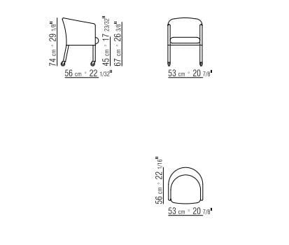 Съемный кожаный стул с колесами Flexform смеситель ARCH-00104369 - Вид №3
