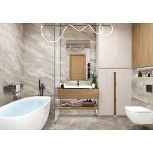 Глазурованный керамогранит Alma Ceramica Glow 64 60x120 см 1.44 м² лаппатированный цвет коричневый