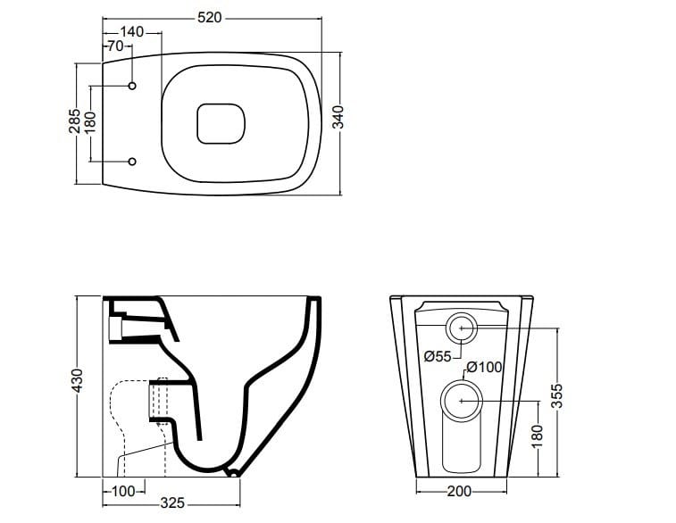 Напольный керамический туалет Axa White Jam ARCH-00106700 - Вид №5
