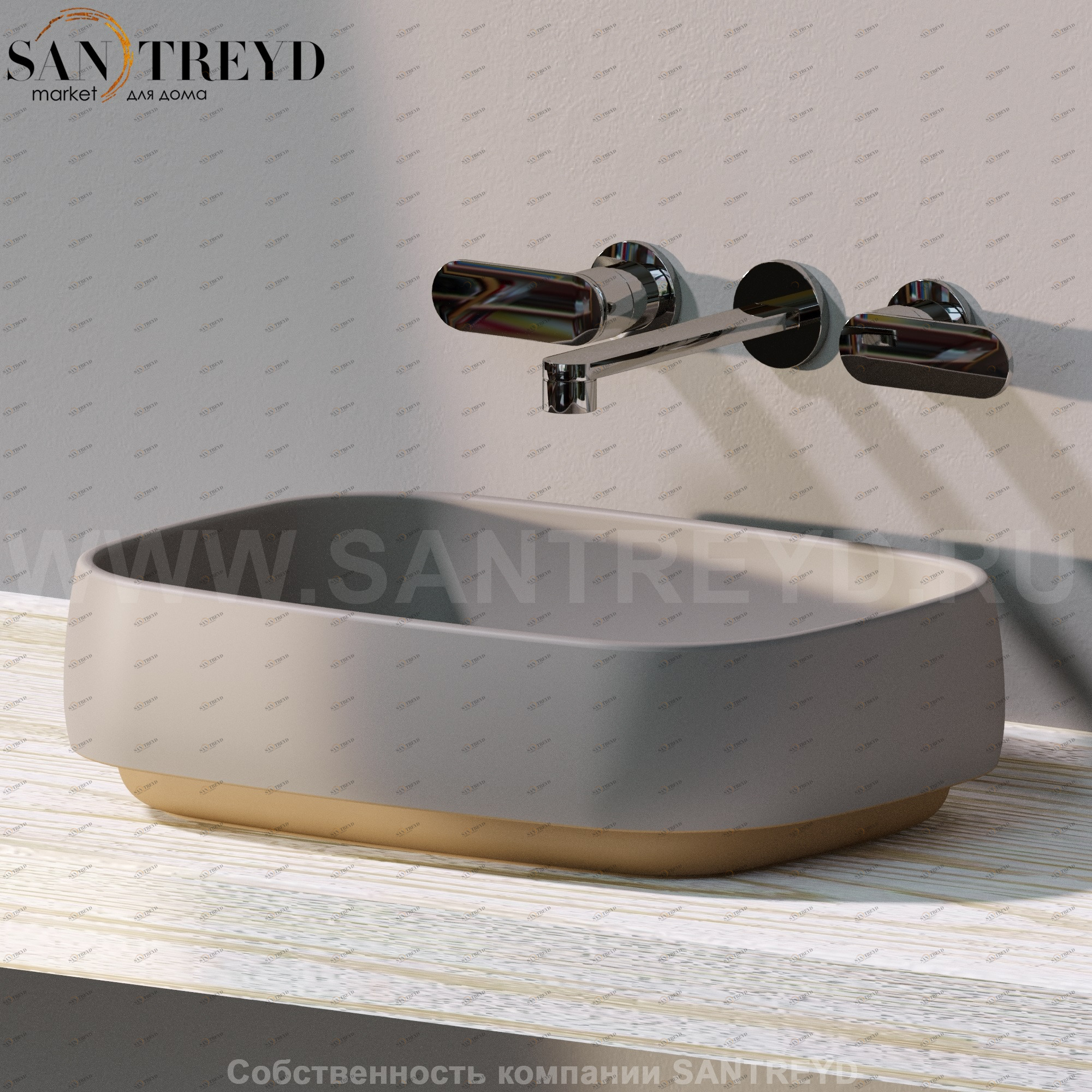 FG50A10199004 Накладная раковина на столешницу  прямоугольная Ceramica Flaminia Flag