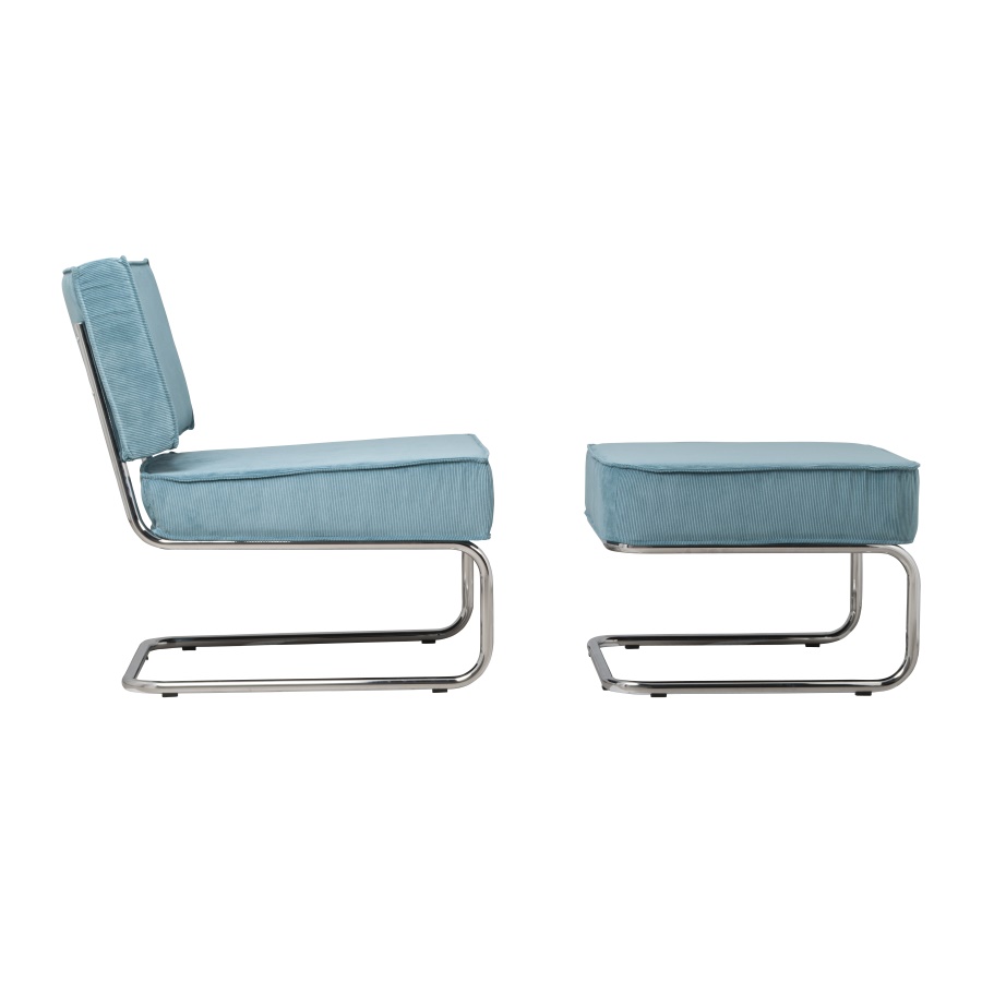 Кресло Lounge Ridge Rib голубое Zuiver 3100011 - Вид №12