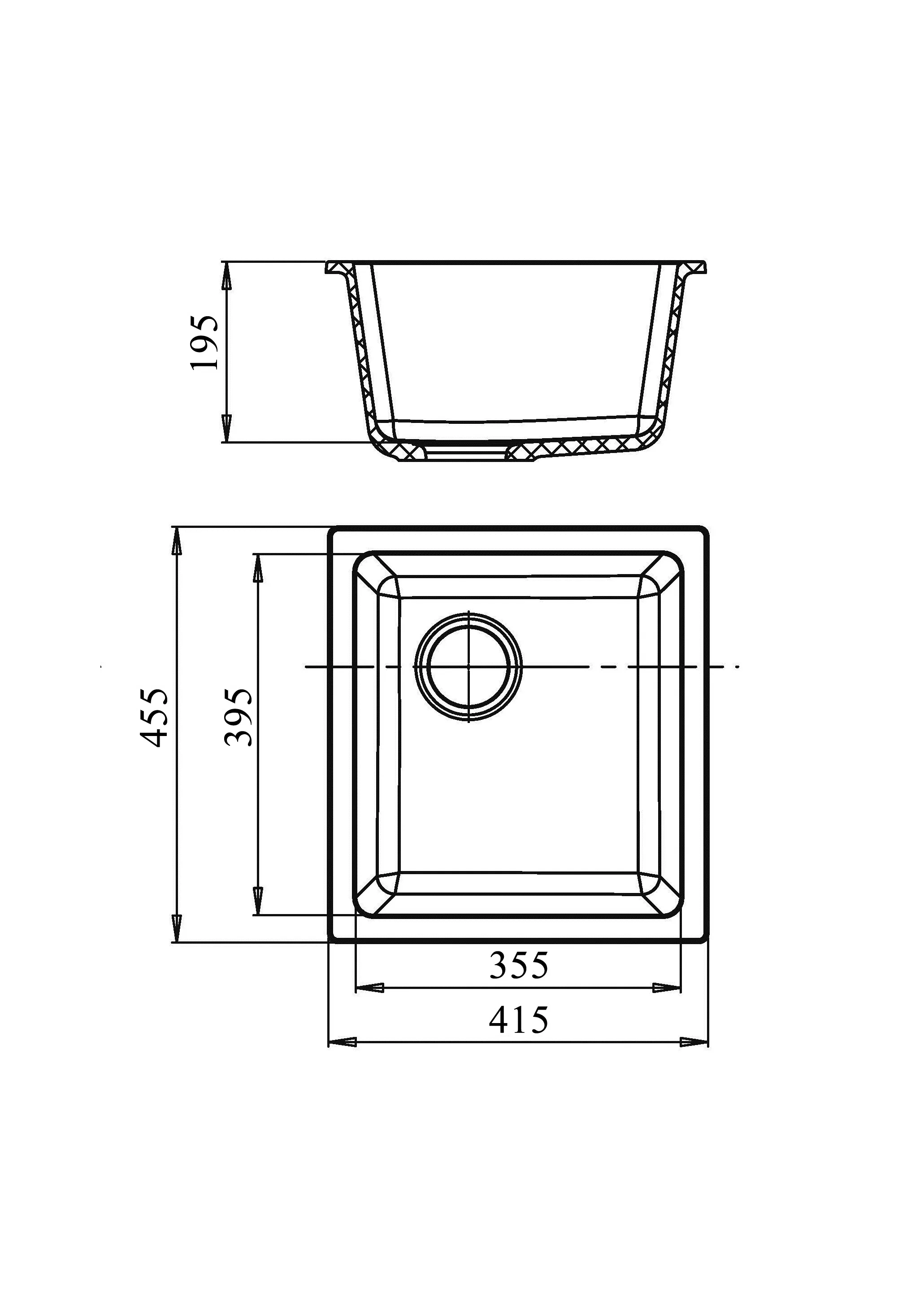 Кухонная мойка Кварц Ewigstein S559 GranFest 3540-S559 - Вид №1