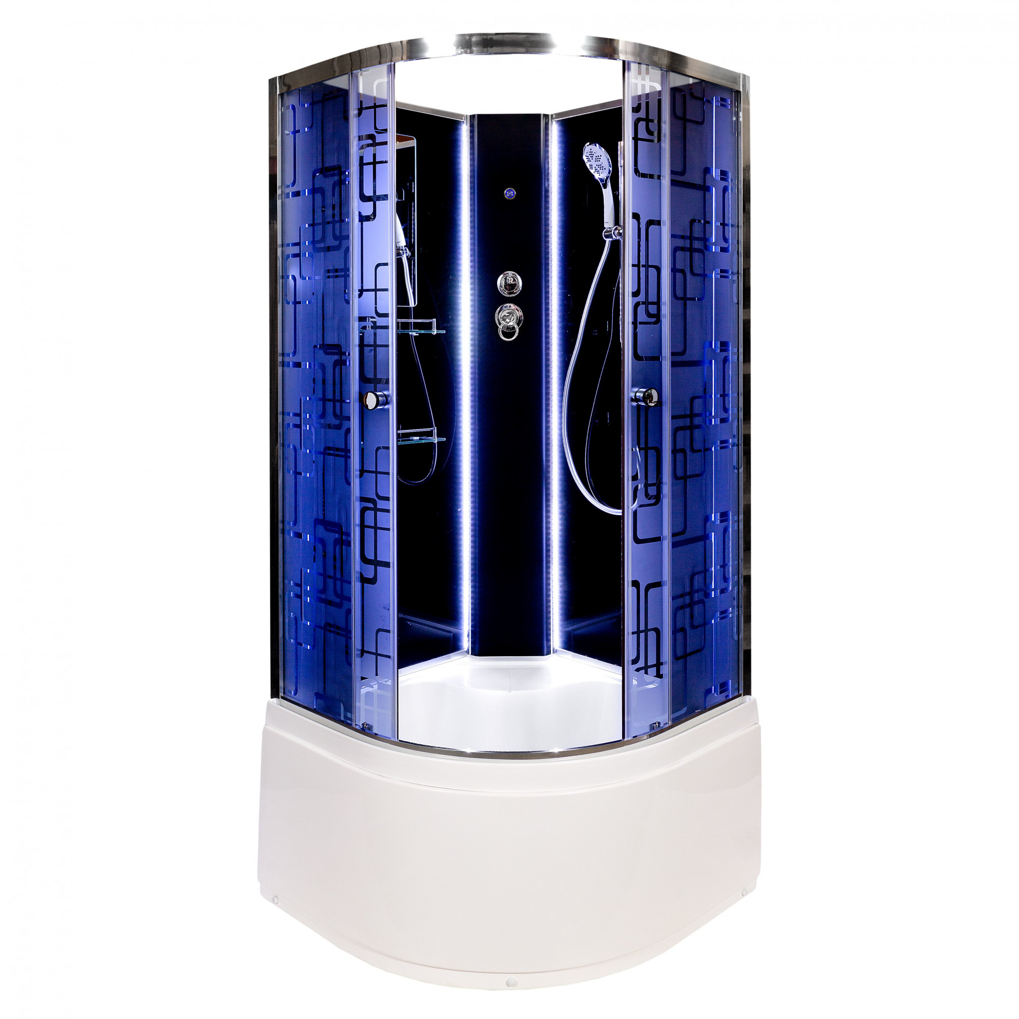 ЕМ1511 R с гм. и эл. Душевая кабина DETO Серия EM BМ4590 N LED BLACK