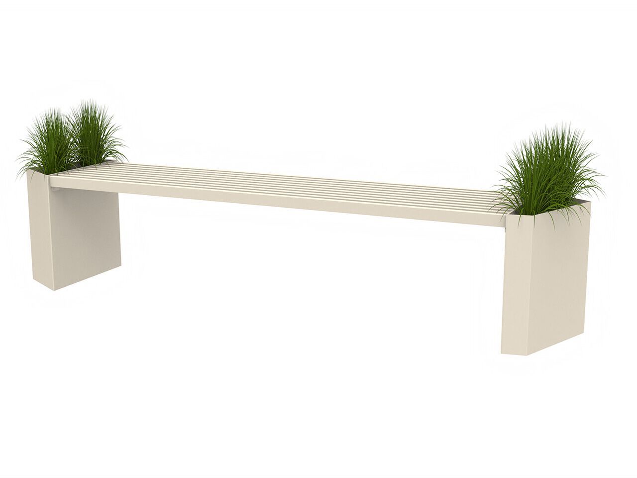 Стальная скамейка со встроенным плантатором Lazzari CALLIOPE ARCH-00063415 - Вид №1