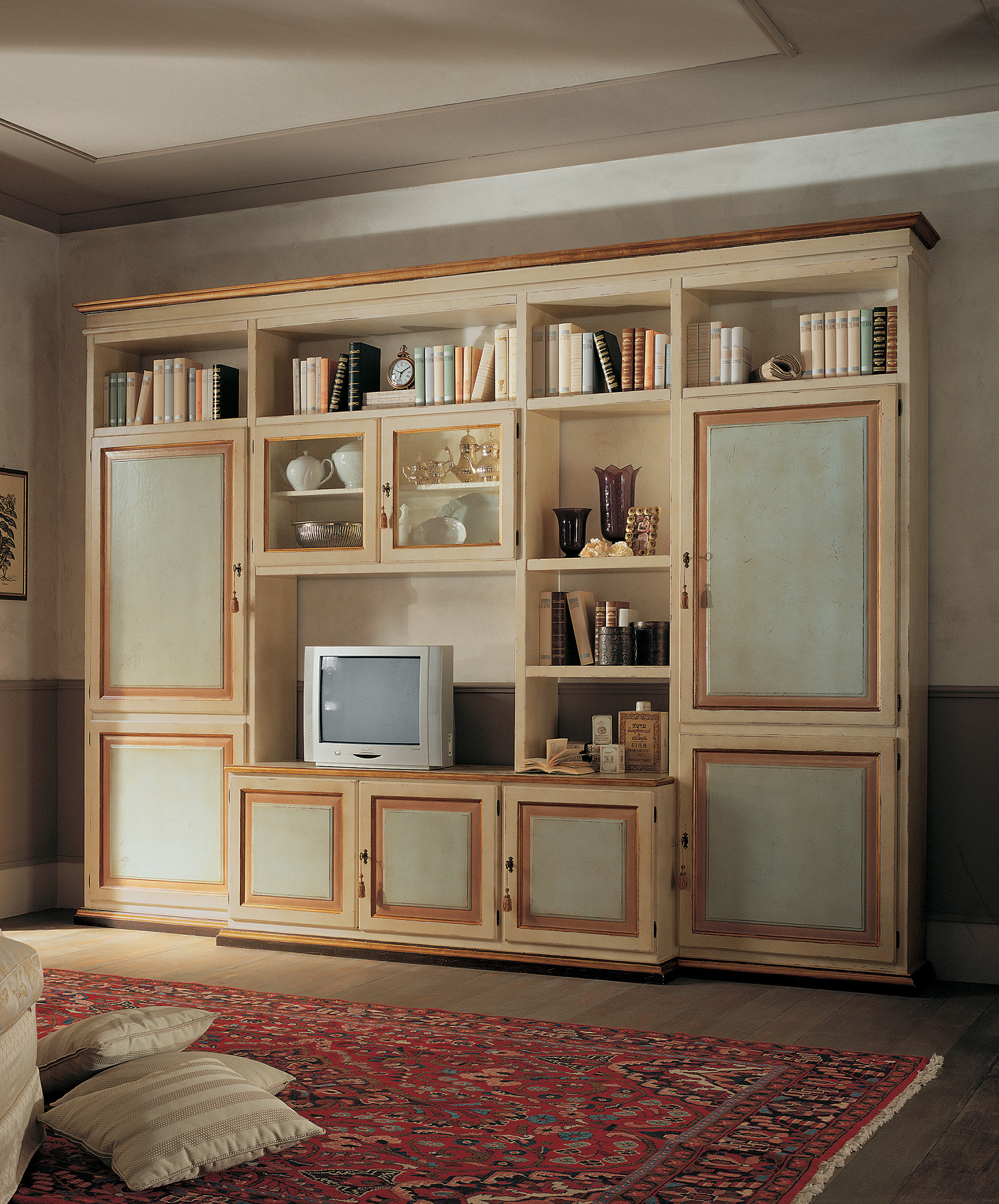 2304 Tifernoit Модульная стена в тонкую полоску Soggiorno  - Вид №1