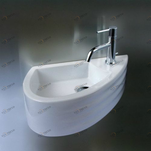 41887 Подвесная раковина настенная овальная   белая Santreyd 