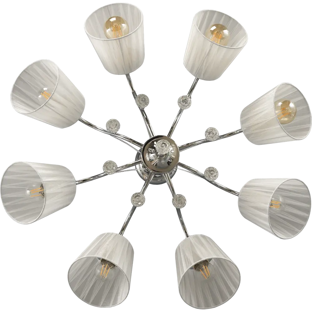 DE CITY Люстра Лацио - 8-рожковый потолочный светильник с тканевыми плафонами 82312597 STLM-0024437 - Вид №2