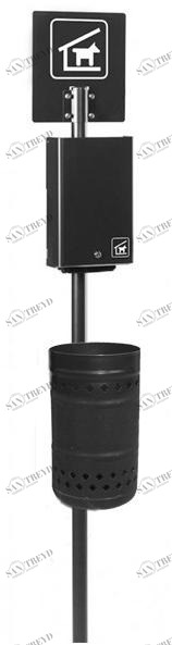 Lazzari Алюминиевый мусорный бак для собачьих экскрементов  Ar246 