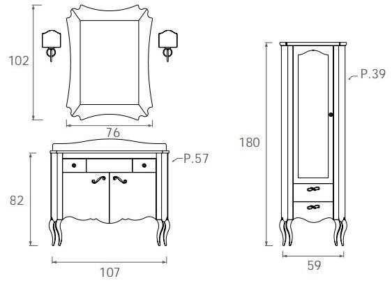 LEGNOBAGNO Лаковая тумба под умывальник Narciso sun-id-1428511 - Вид №4