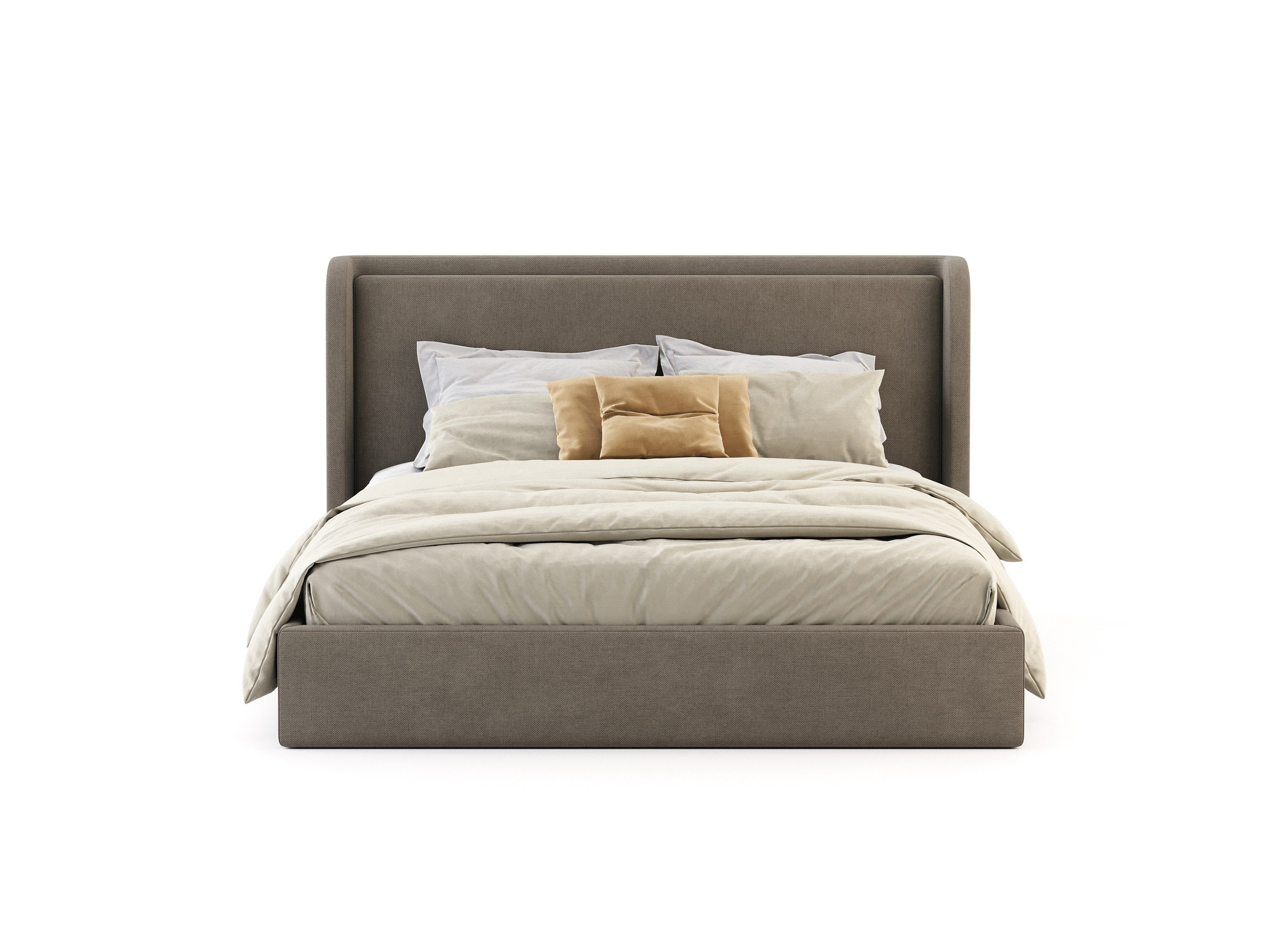 Двуспальная кровать из ткани с мягким изголовьем Stylish Club Porto ARCH-00034730 - Вид №23