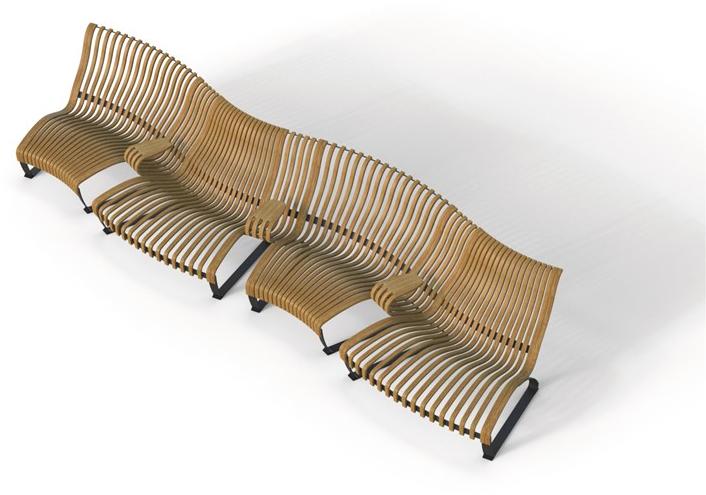 Green Furniture Concept Скамья со спинкой Nova c sun-id-1377962 - Вид №7