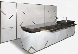 Visionnaire Кухня из мрамора с островом