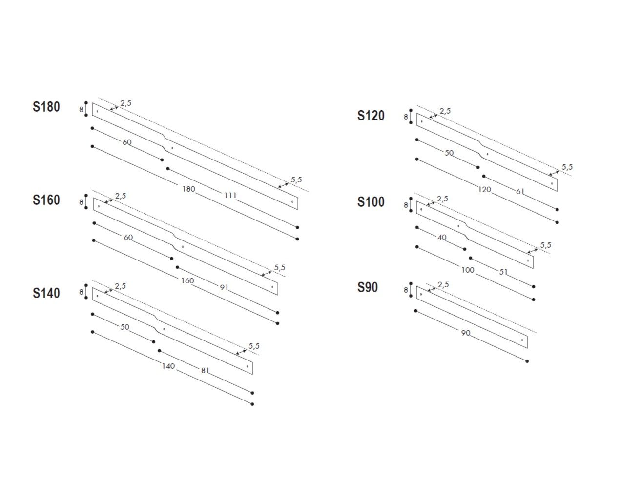 Держатель для полотенец из нержавеющей стали Moab Strip ARCH-00123156 - Вид №5