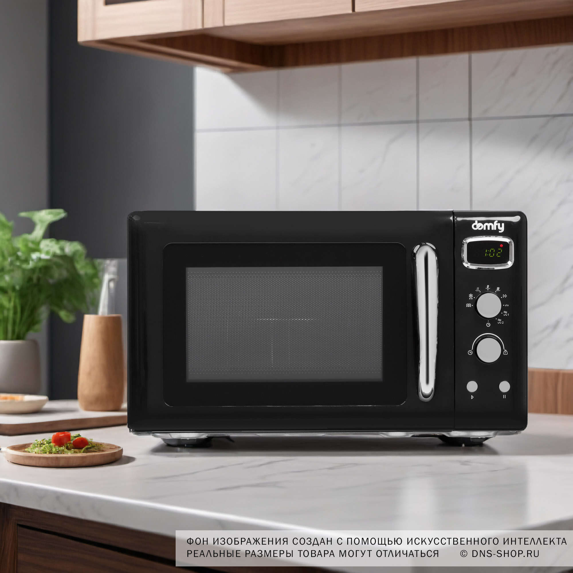 9150686 Микроволновая печь Domfy DSB-MW104 черный STDN-0093616 - Вид №9