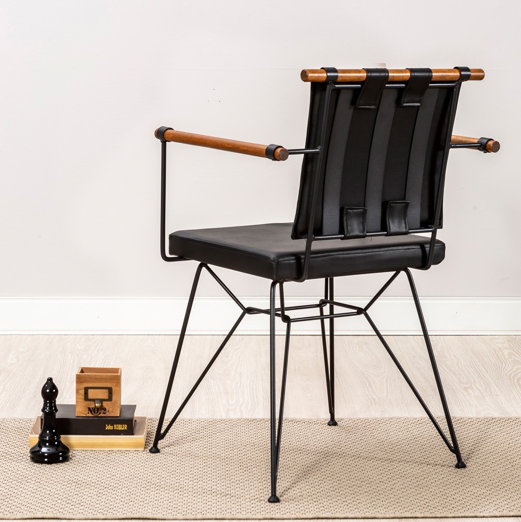 Стул с подлокотниками металлический черный Exclusive CILEK  00-3832545 Черный Santreyd  - Вид №3