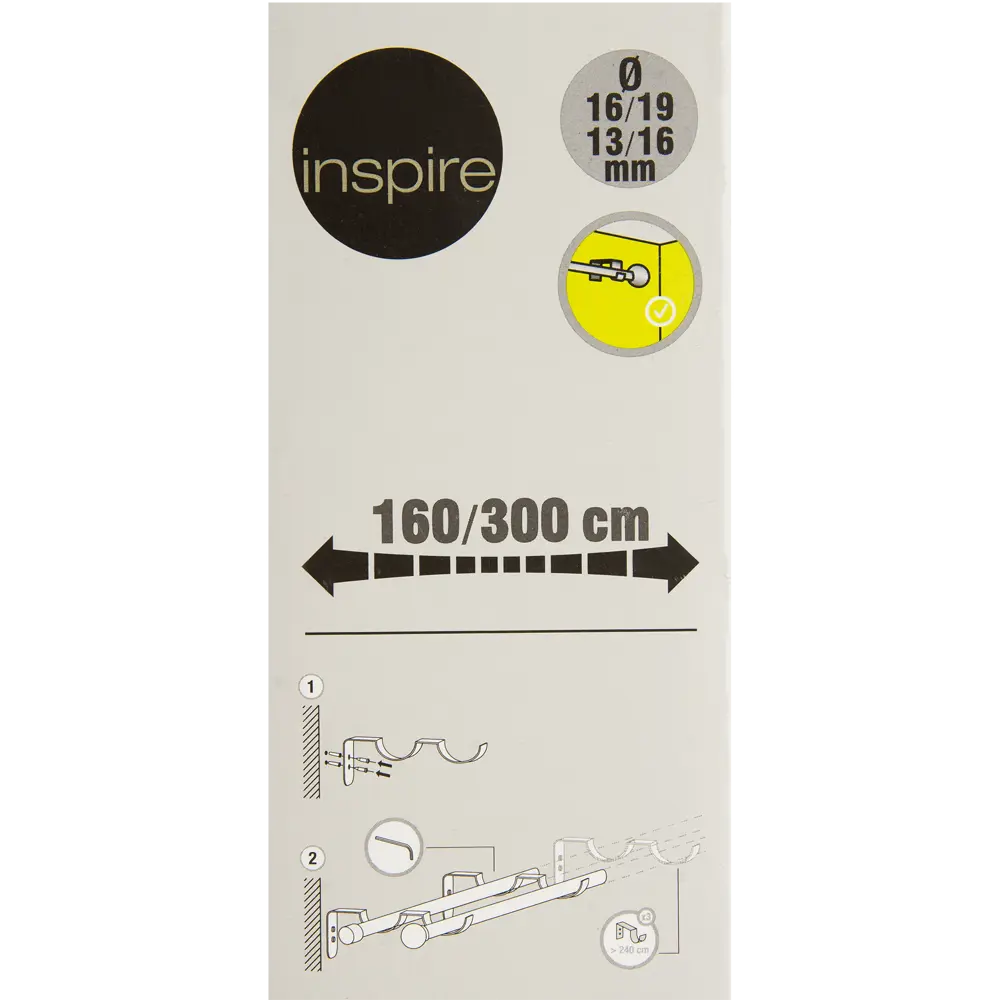 Карниз двухрядный раздвижной Inspire Грани 160-300 см цвет хром 81976820 STLM-2095334  - Вид №6
