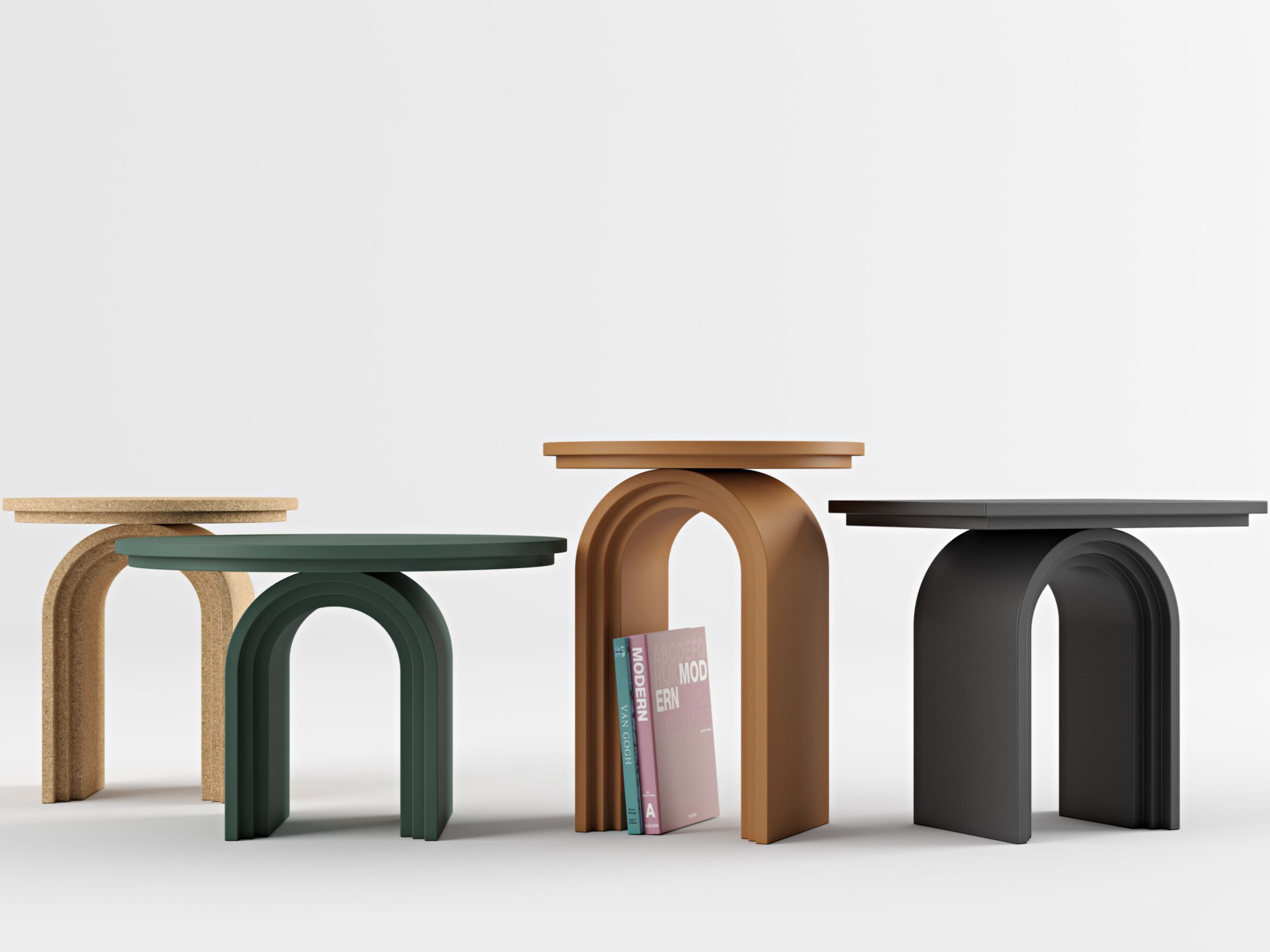 Деревянный круглый журнальный столик DIZA RAINBOW ARCH-00051822 - Вид №9