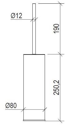 Super Inox Настенный ершик для унитаза из нержавеющей стали Bathroom accessories 0032013x - Вид №2