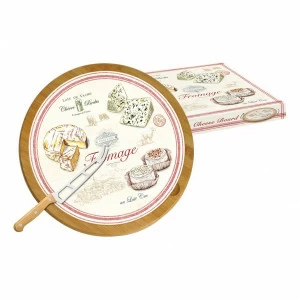 Вращающееся блюдо стеклянное для сыра 32 см бежевое Fromage EASY LIFE FROMAGE 00-3946972 Бежевый