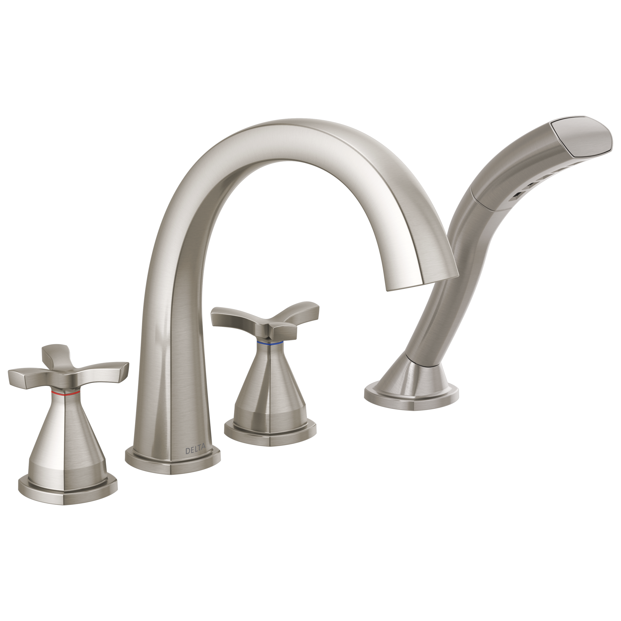 T47776-SS Римская ванна с четырьмя отверстиями Delta Faucet Stryke Нержавеющая сталь 