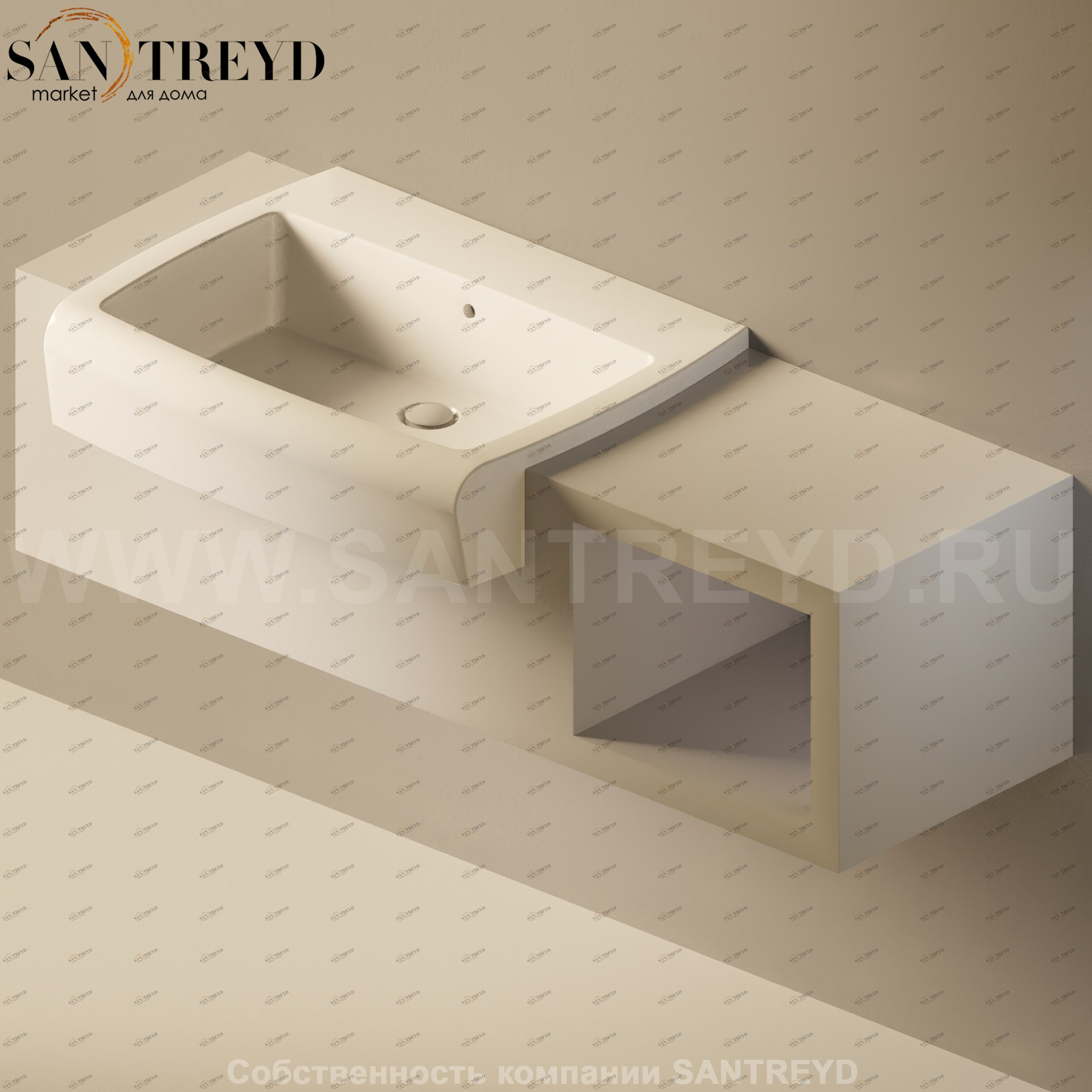 Flaminia UNA Консоль для раковины от 140 до 240 см с местом хранения серая UNA75V1.7047 Ceramica Flaminia UNA75V17047