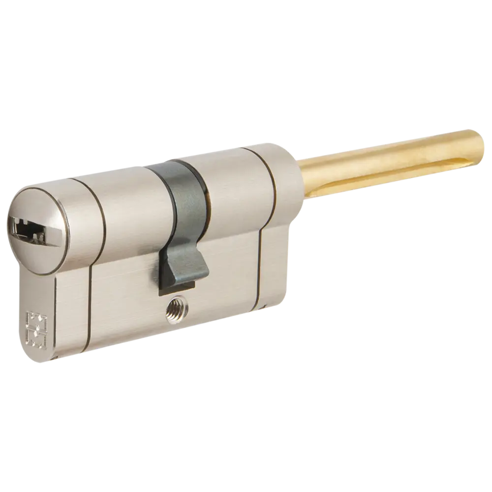 Цилиндр Mottura Champions Pro CP4P513101C5, 46x10x26 мм, ключ/шток, цвет матовый никель, без вертушки STLM-2117425