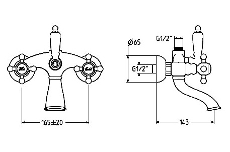 1200612V0br Смеситель Gattoni Vivaldi Santreyd - Вид №1