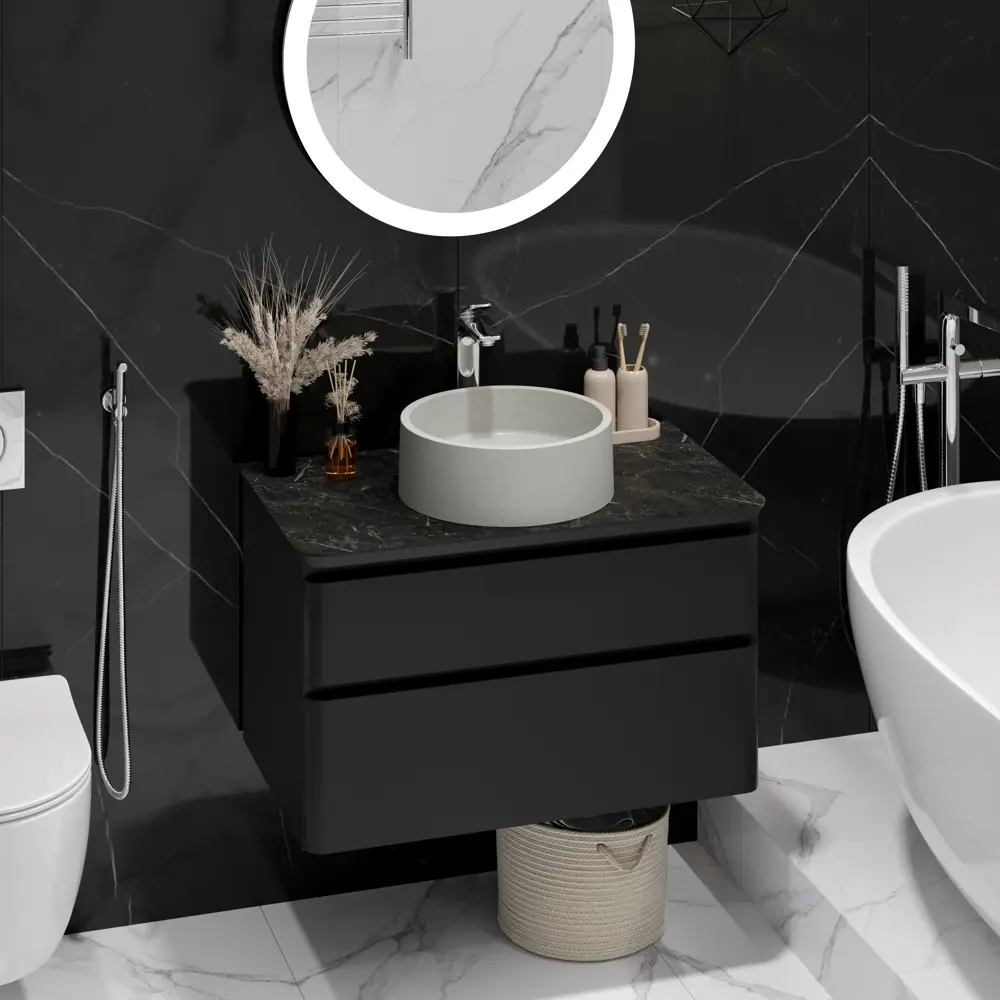 Раковина Round накладная 36x36 см цвет белый матовый Santreyd STLM-2009989 - Вид №4