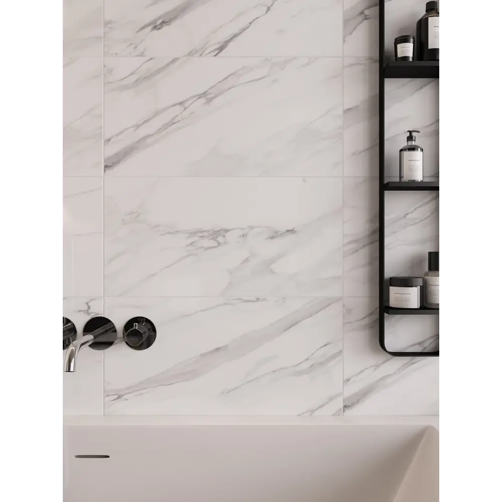 Плитка настенная Amore 30x60 см 1.44 м² матовая цвет белый Santreyd STLM-2084158 - Вид №6