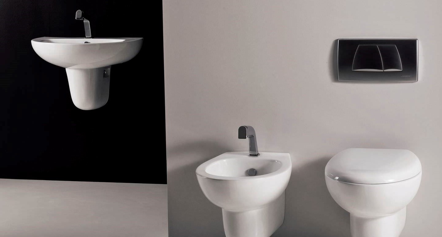 40014 Подвесная раковина настенная овальная Althea Ceramica Contract Fly белая - Вид №1